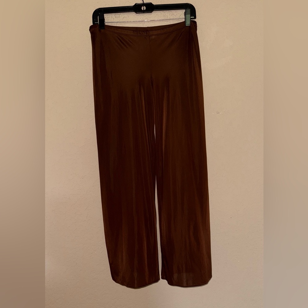 NATORI Elegant brown all over sheer super sexy pants